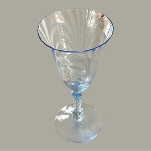 Capri moonlight blue water goblet by Cambridge Glass, vintage, made in USA